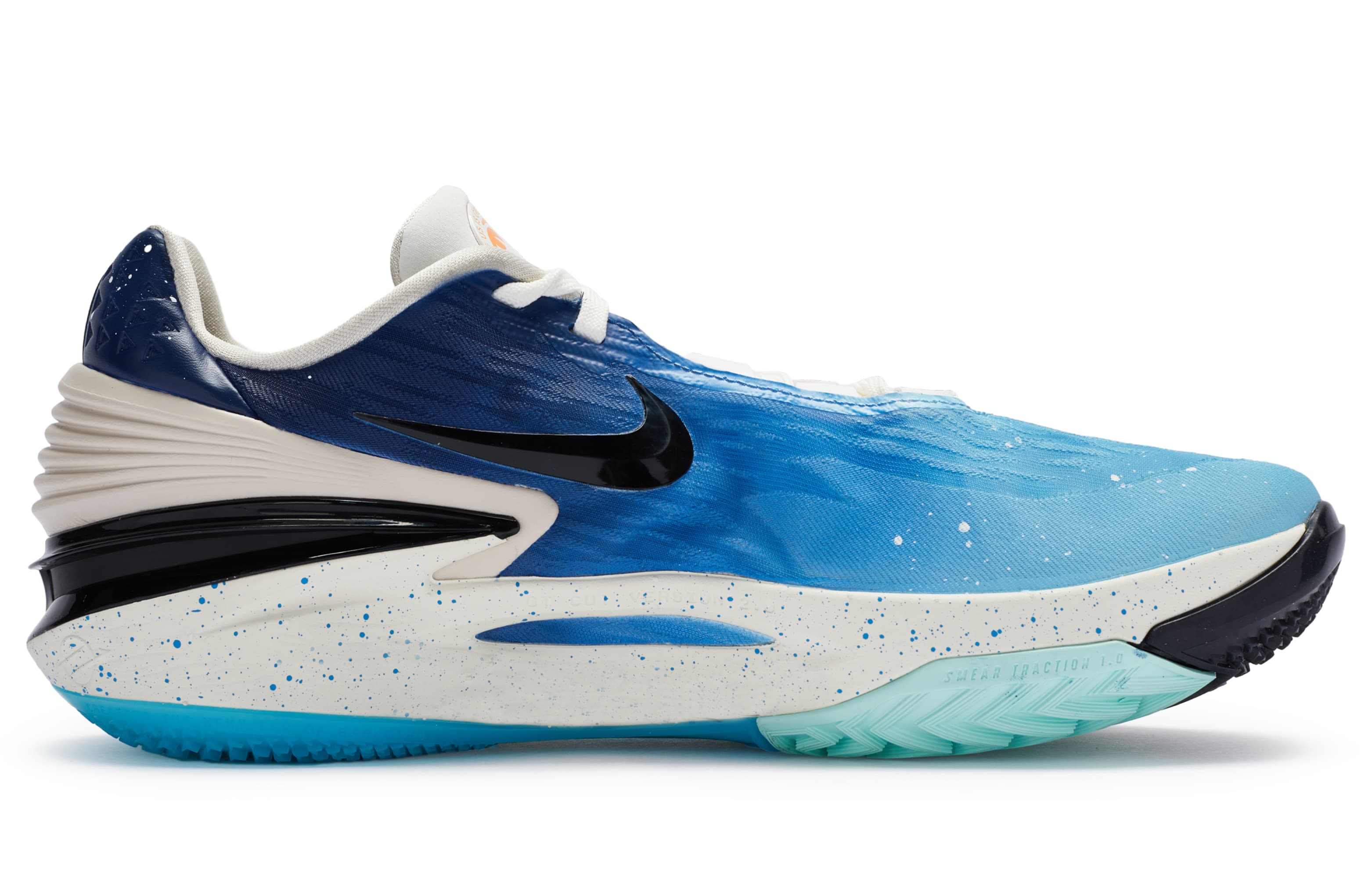 Custom Nike Air Zoom G.T. Cut 2 Stubborn Ocean Heart Cushioning Anti-Slip Low-Top Basketball Shoes Unisex Blue Black 3