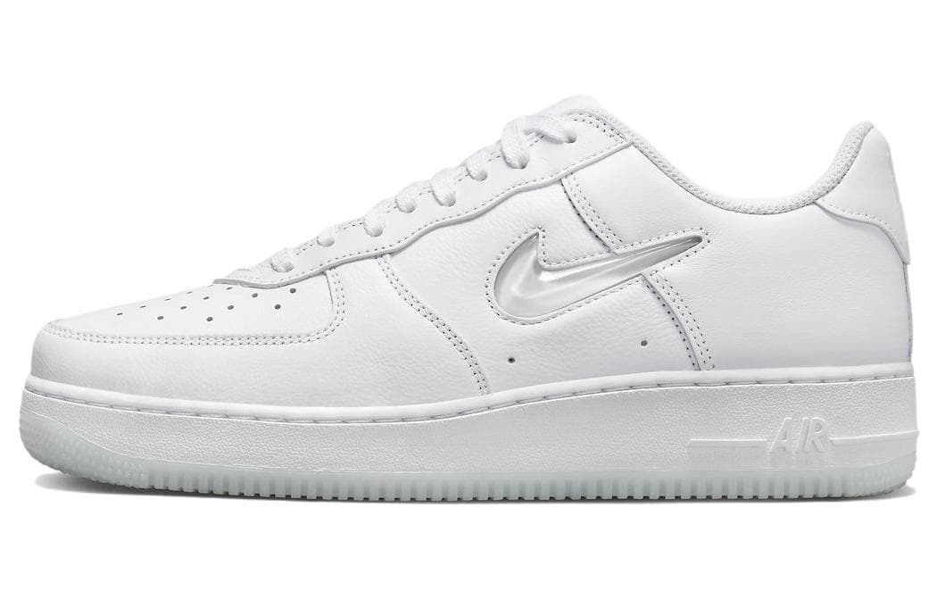 Nike Air Force 1 Low '07 Retro Color Of The Month Jewel Swoosh Triple White 2