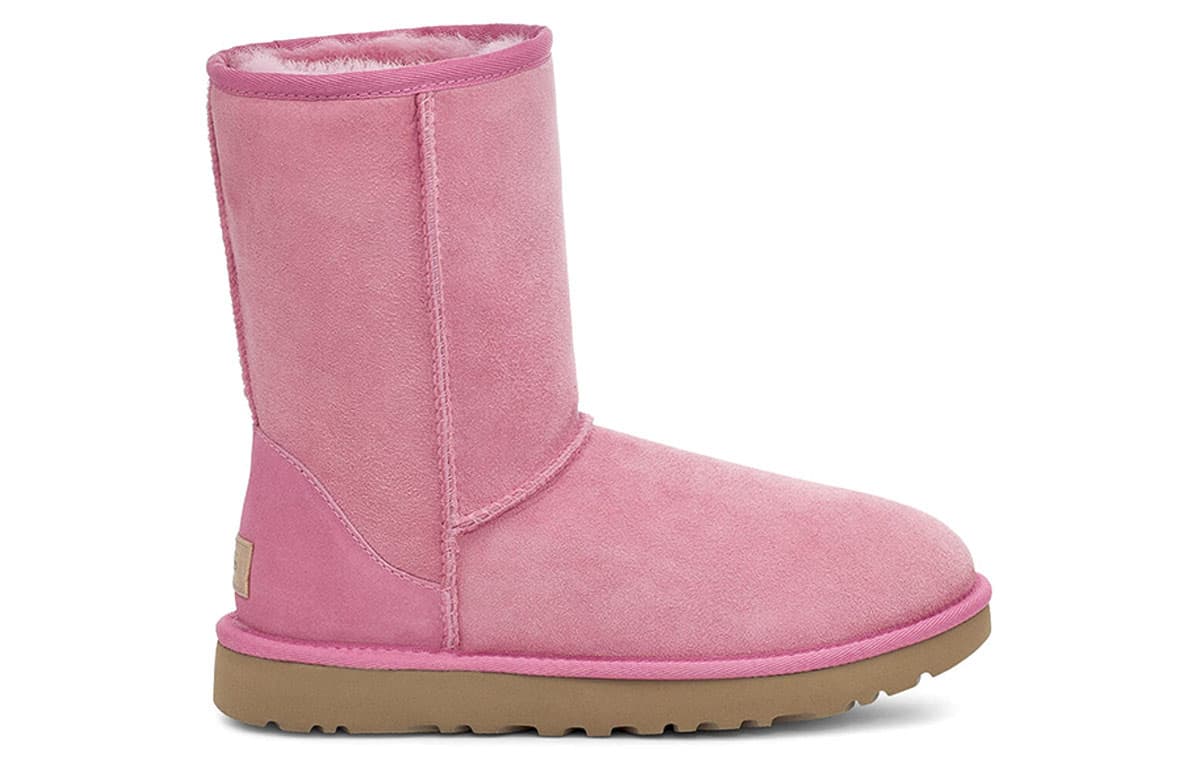 UGG Classic Short Ii Boot Cozy Stay Warm Pink Red Fleece Lined Women's 4