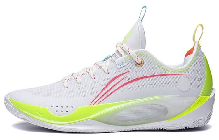 LINING Wade 808 2 Basketball Shoes Men Low Top Standard White/Neon Fruit Red