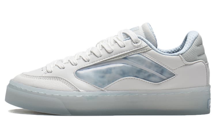 LiNing Wave Low Anti-Slip And Wear-Resistant Lightweight Low-Top Skateboard Shoes Women's Frost White