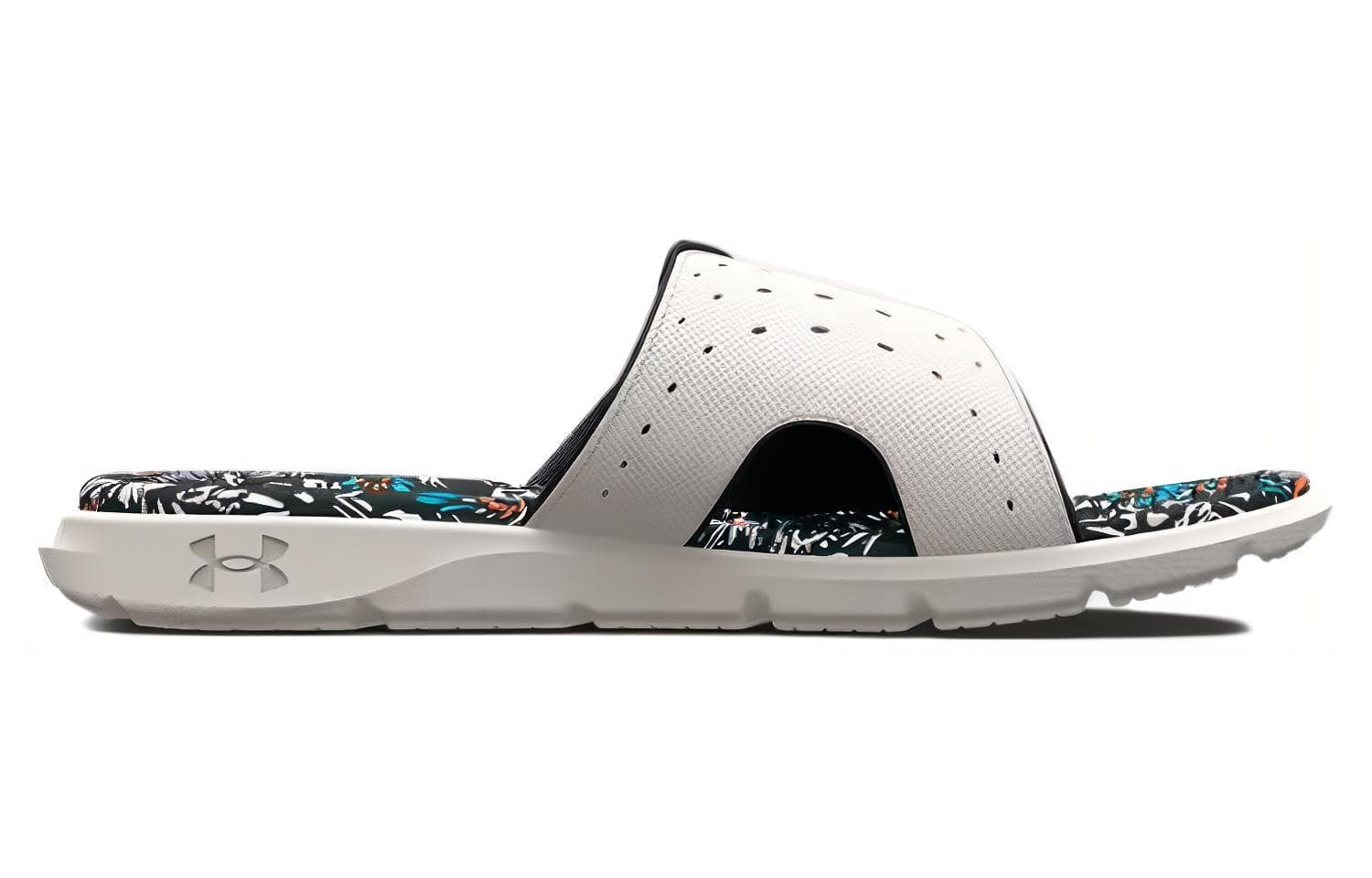 Under Armour Ignite 7 Graphic Footbed Slide 'Grey Mist Floral' Women's 4