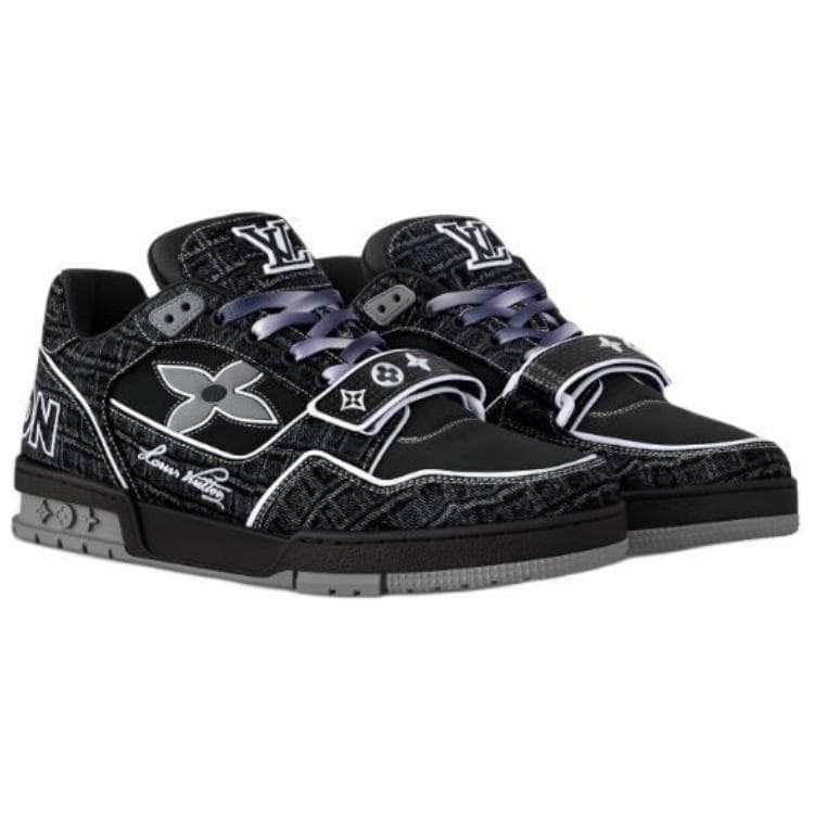 LOUIS VUITTON Trainer Skateboard Shoes Men Low-Top Black 4
