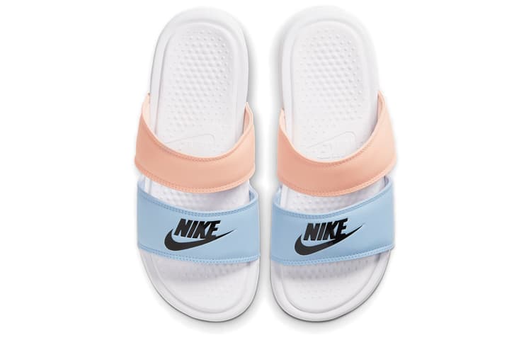 Nike Benassi Duo Ultra Slide White/Blue/Pink Women's 6
