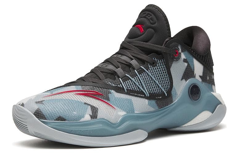 Anta Skyline 1 Anti-Slip Wear-Resistant Low-Top Basketball Shoes Blue Black Warplane Color Scheme 4