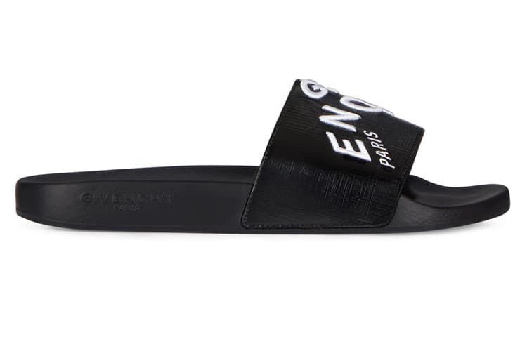Givenchy Embroidered Flat Slide 'Black' 4