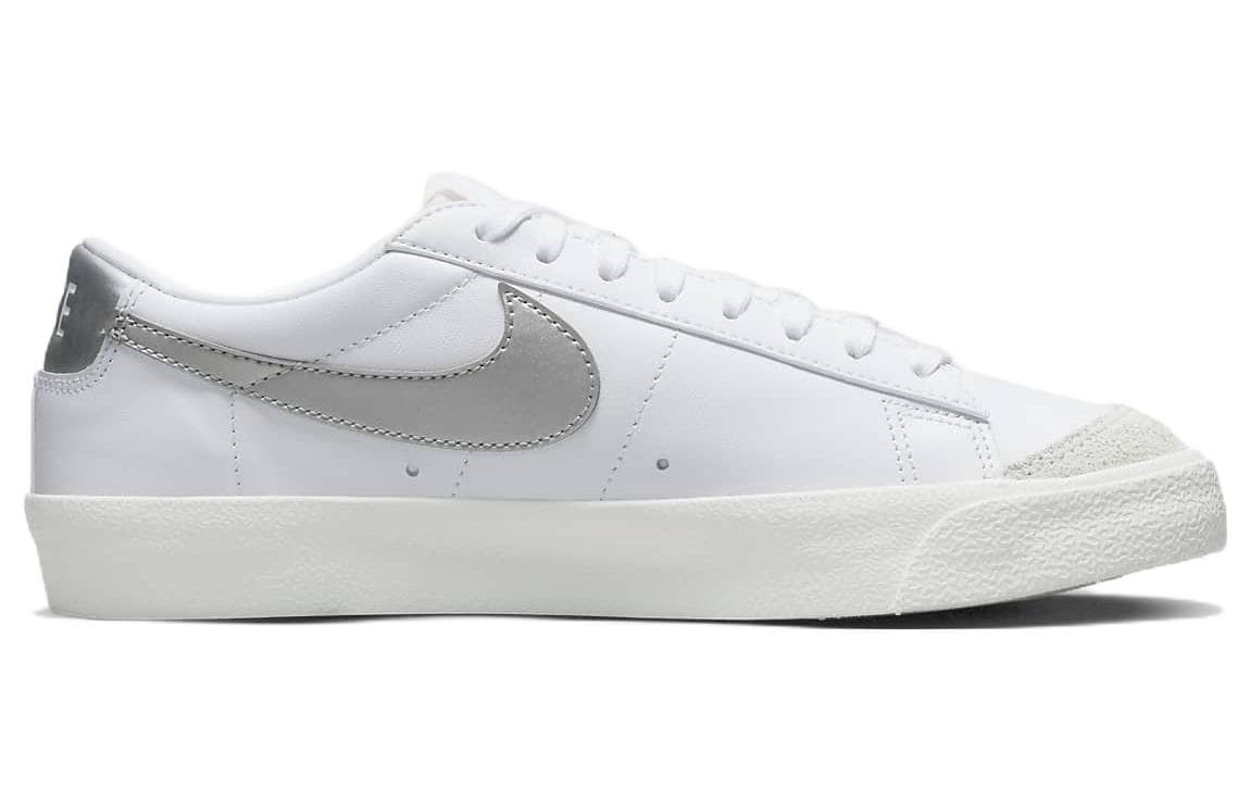 Nike Blazer Low 77 White Metallic Silver Women's 3