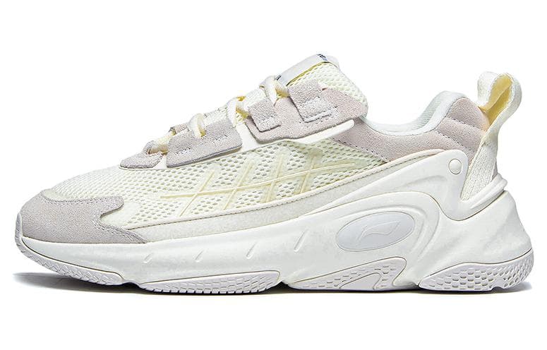 LiNing Nebula 2K Anti-Slip Wear-Resistant Low-Top Sports Casual Shoes Women's Ecru