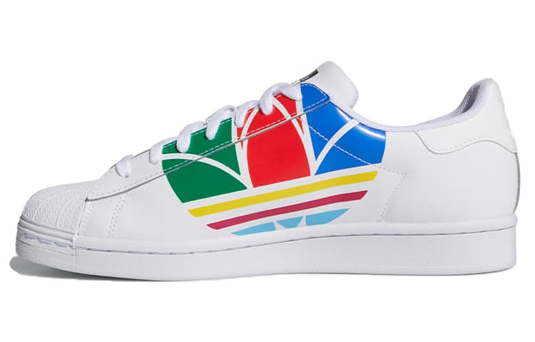 Superstar Adidas Originals Pure 'Colorful Trefoil Cloud White' 2