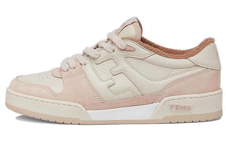 FENDI Match Low Top Suede 'Pink Beige' Women's 2