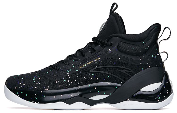 ANTA KT7 Basketball Shoes Men High-Top Black White 2