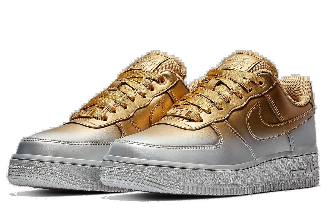 Nike Air Force 1 Low Gold Silver Women's 6