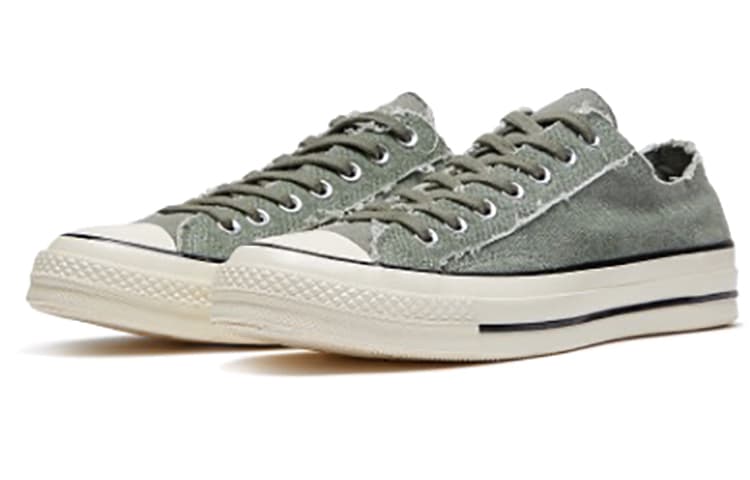 Converse 1970s Chuck Taylor All Star Anti-Slip Wear-Resistant Low-Top Canvas Shoes Unisex Army Green 4