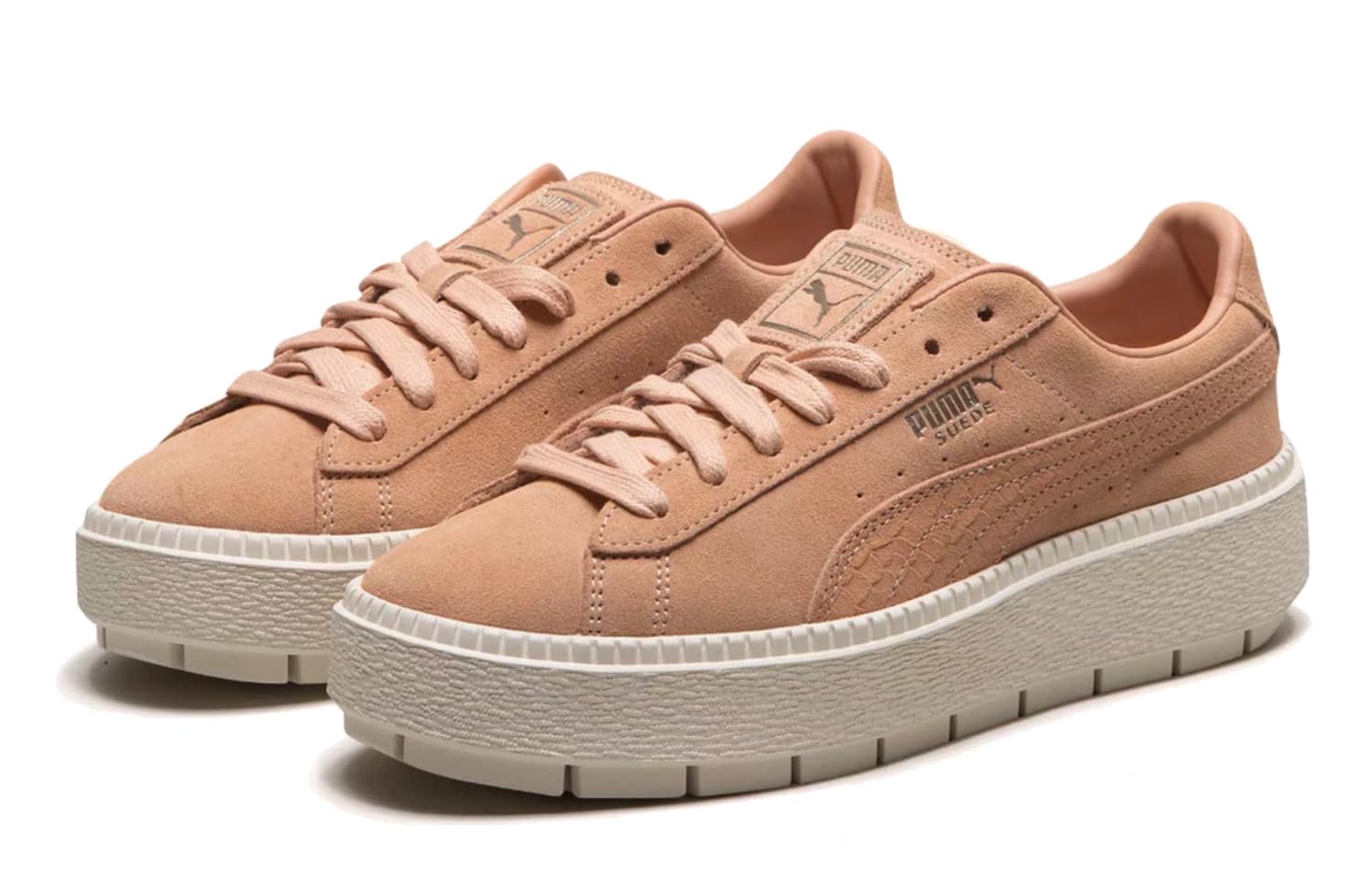 PUMA Suede Platfrom Animal Orange/Pink Women's 3