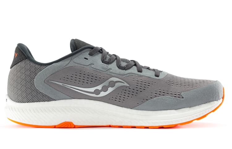 Saucony Freedom 4 Anti-Slip Wear-Resistant Low-Top Running Shoes Men's Gray Orange 3