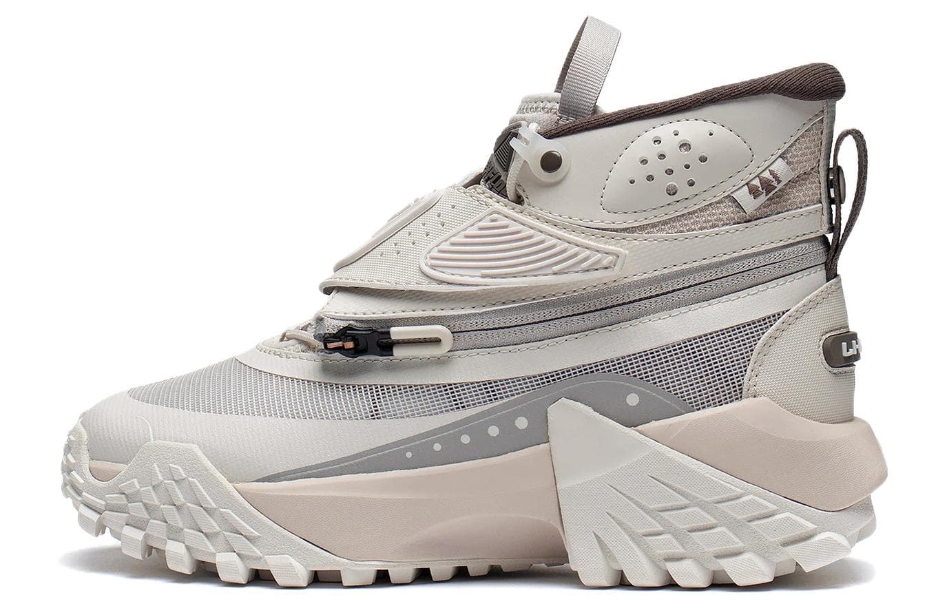 LiNing CF Lin Chuan Cushioned Slip-Resistant Rebound High-Top Sports Casual Shoes Women's White 2