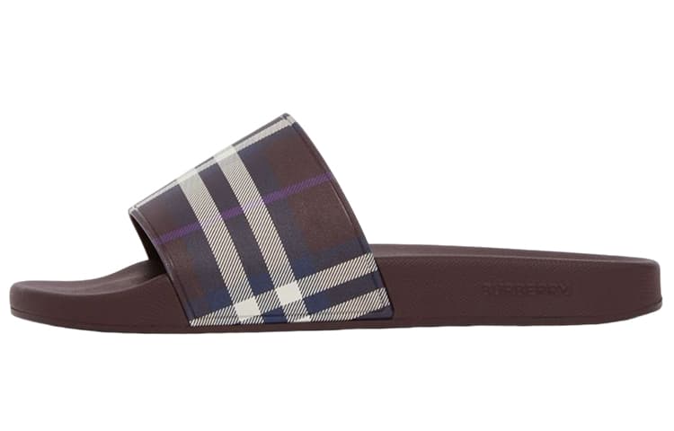 Burberry Other Abrasion-Resistant Slide Slippers Men's Deep Chestnut