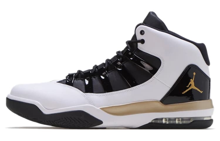 JORDAN Max Aura White Metallic Gold Black 2
