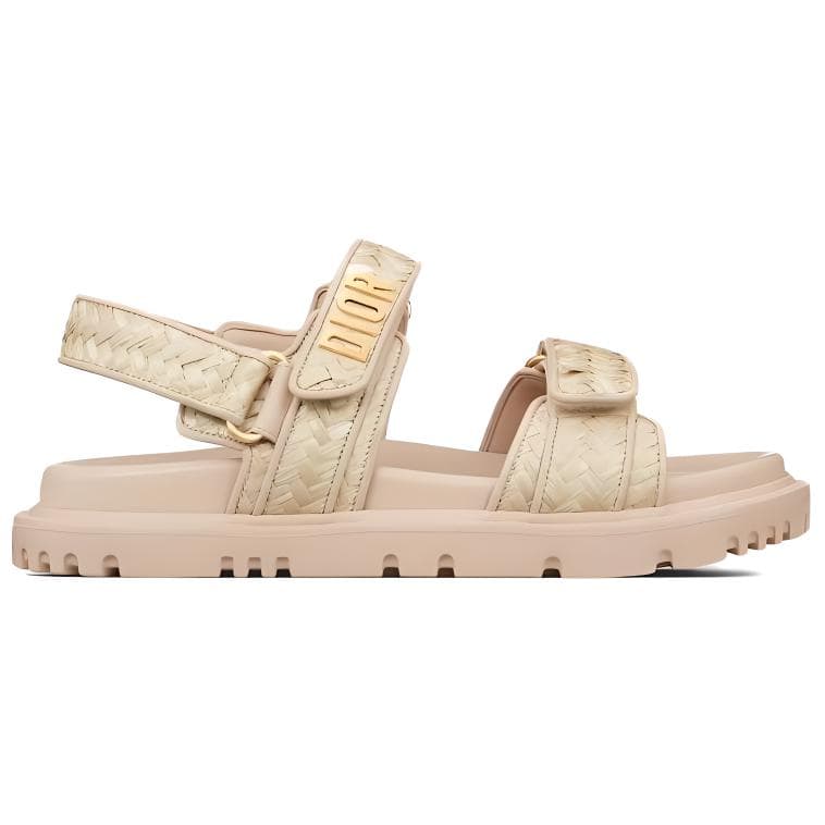 DIOR DIORAct Beach Sandals Women's Yellow Hemp 3