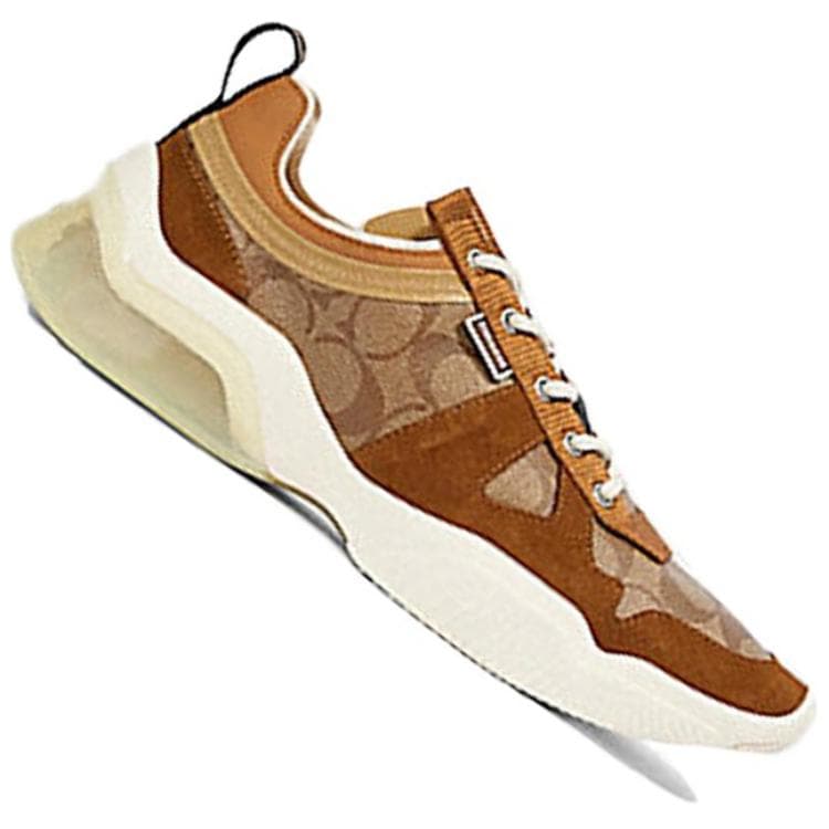 COACH CitySole Cushioned Slip-Resistant Low-Top Casual Shoes Men's Brown White 6