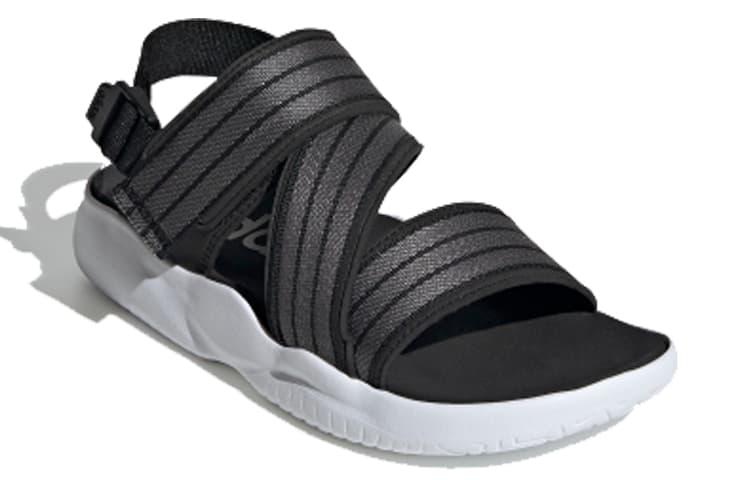 Adidas 90s Sandal Velcro Casual Black Gray White Sandals 'Black Grey White' Women's 4