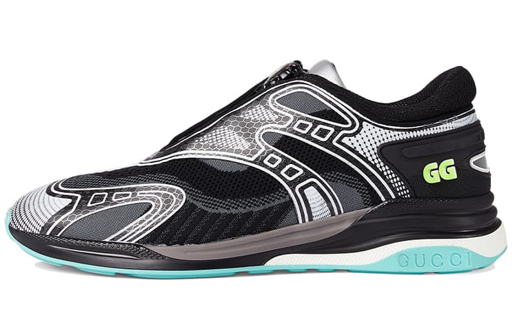 GUCCI Shock Absorbers Low Top Sports Casual Shoes Men's Black Blue 2