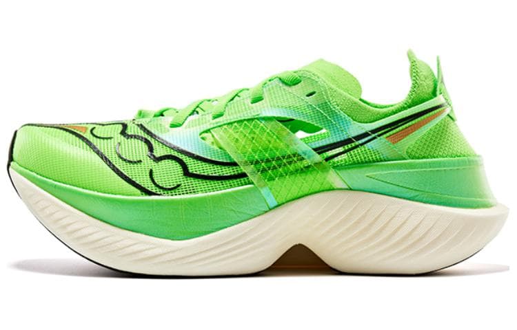 Saucony Endorphin Elite Anti-Slip Wear-Resistant Low-Top Carbon Plate Marathon Running Shoes Unisex Green 2