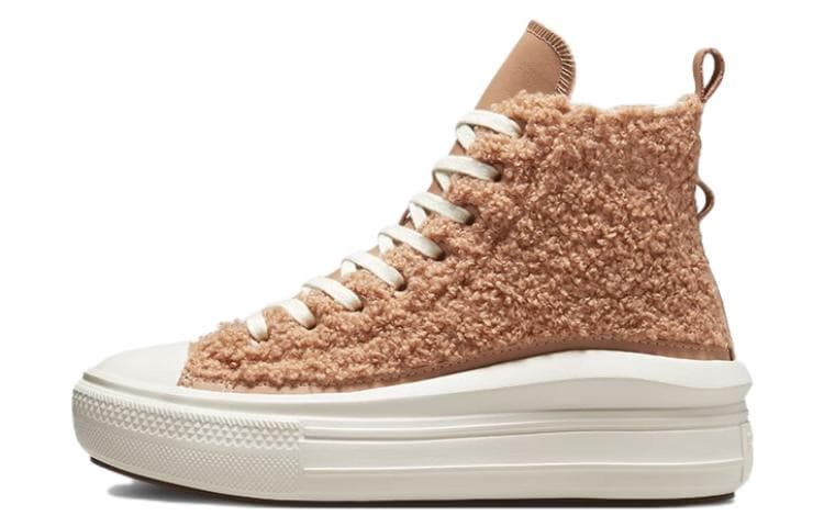 Chuck Taylor All Star Women's Converse Move Platform High 'Sherpa Champagne Tan' Women's
