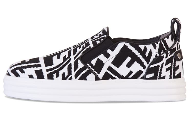 FENDI Stylish Skateboarding Shoes Women's Black White