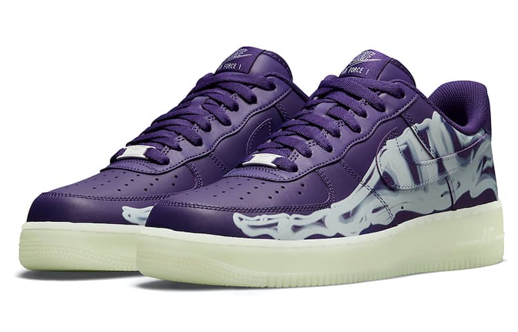 Nike Air Force 1 Low '07 Qs Purple Skeleton Halloween 2021 6