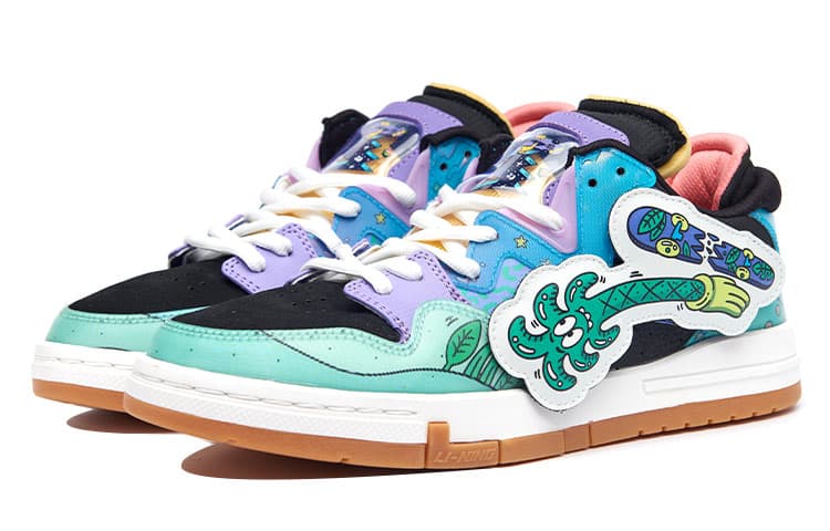 Steven Harrington x LiNing Wei Wu PRO Pro Durable Breathable Low-Top Skateboard Shoes Multicolor 6