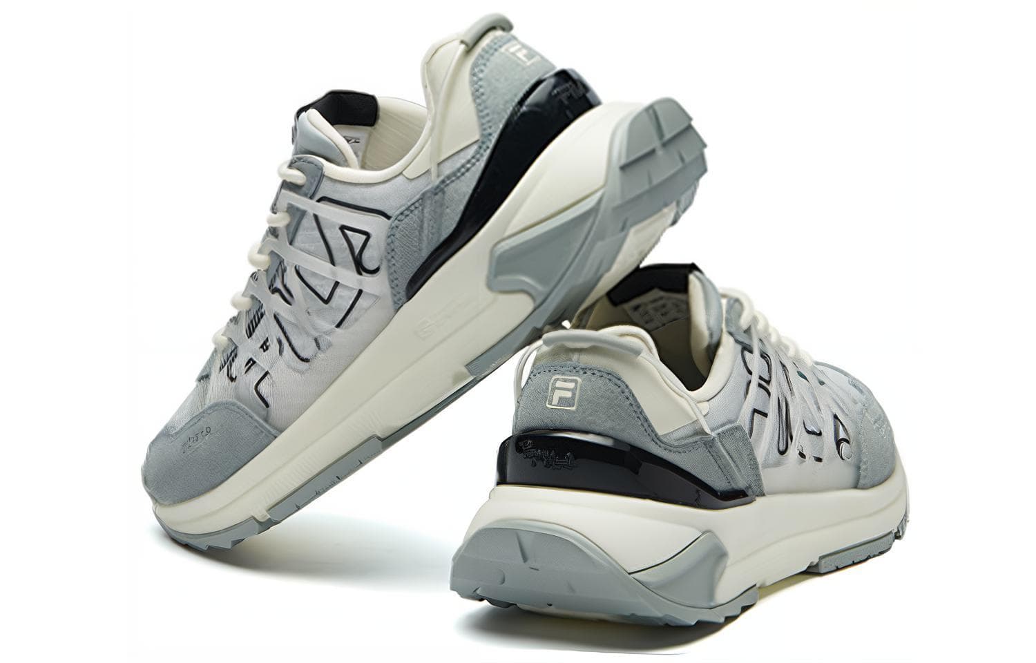 FILA Heritage-FHT Running Shoes Men Low-Top Silver/Gray 2