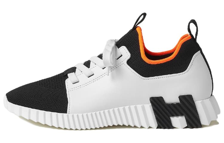 HERMES Depart Casual Shoes Men Low-Top White Black 2