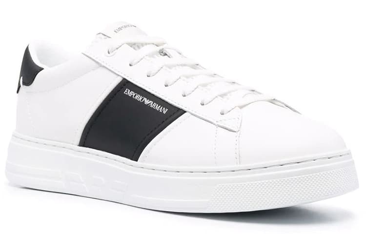 EMPORIO ARMANI Logo-stripe Low-top Sneakers 3