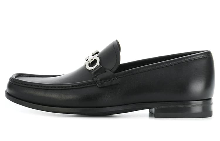 FERRAGAMO Buckle Business Dress Shoes Casual Shoes Men's Black