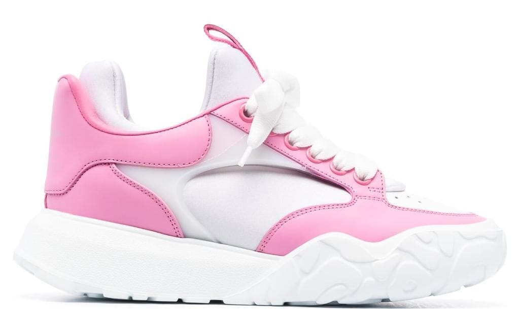 Alexander McQueen Court Casual Shoes Women's Low-Top White Pink 3