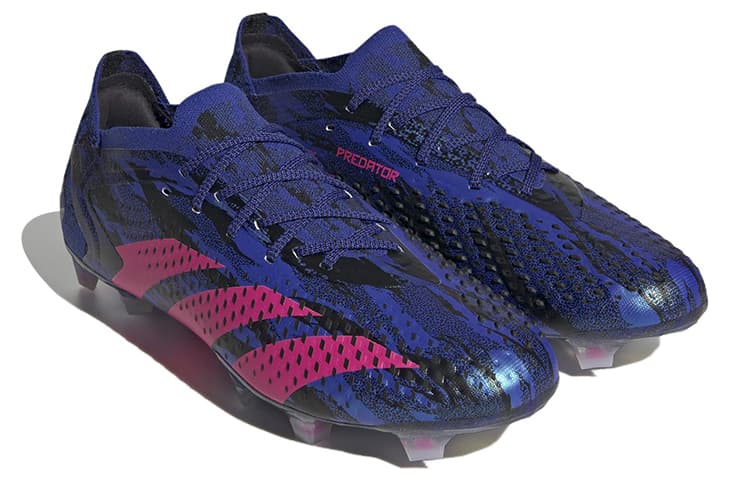 adidas Predator PP.1 L FG Natural Grass Slip-Resistant Wear-Resistant Lightweight Soccer Cleats Blue Red 6