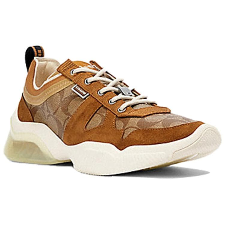 COACH CitySole Cushioned Slip-Resistant Low-Top Casual Shoes Men's Brown White 4