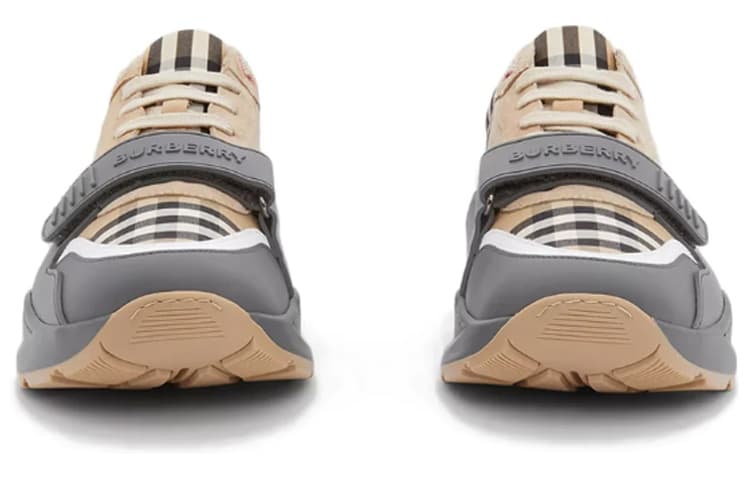 Burberry Vintage Check Leather Sneakers Archive Beige 4