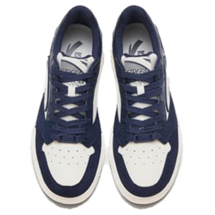 Anta Slip-Resistant Cushioning Low-Top Skateboard Shoes Men's White Blue 5