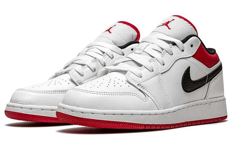 Jordan Kids Air Jordan 1 Low "White/Gym Red" Sneakers 6