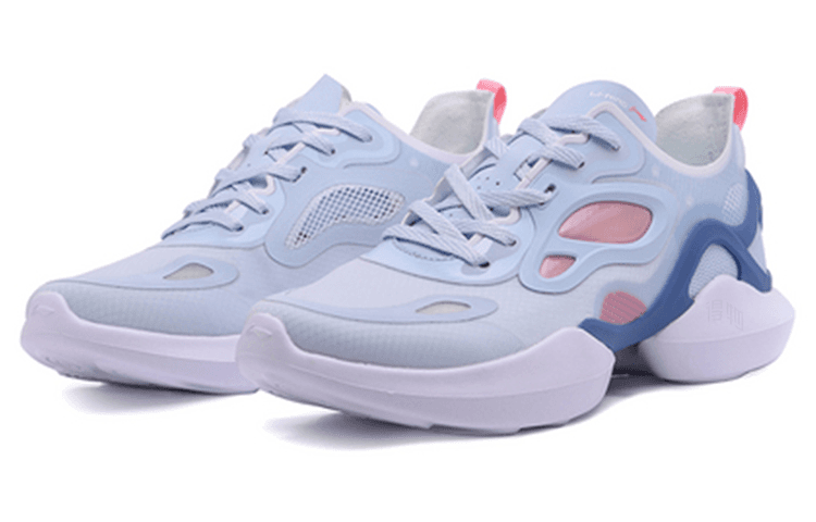 LiNing Fashion Trendy Wear-Resistant Breathable Balanced Lightweight Low-Top Casual Shoes Women's Folk Blue 3