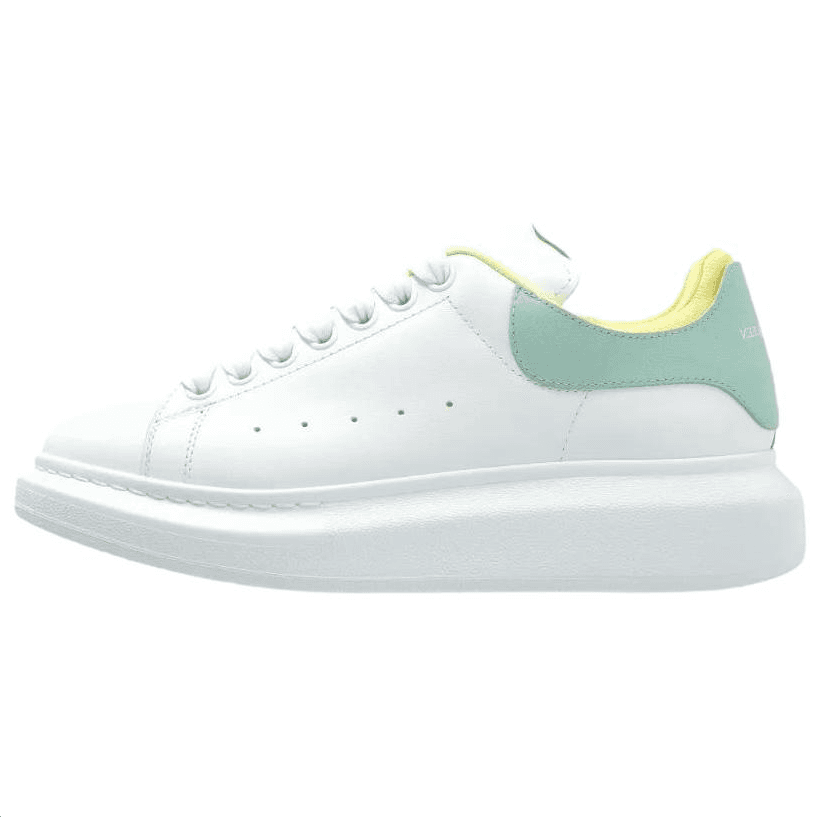 Alexander McQueen Leather Platform Lace-Up Low-Top Casual Shoes Women's White
