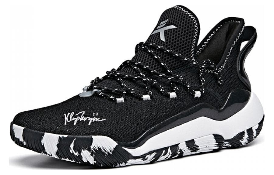 Anta Light Cavalry 5 Cushioning Anti-Slip And Wear-Resistant Low-Top Basketball Shoes Men's Black White 4