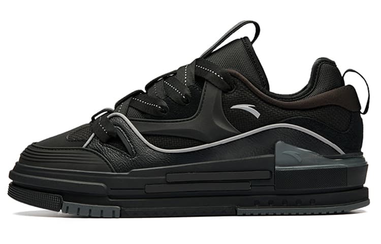 ANTA Bump Skateboard Shoes Men Low-Top Black