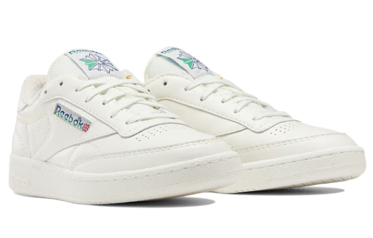 Reebok Club C 85 Chalk Cobalt Glen Green Logo 6