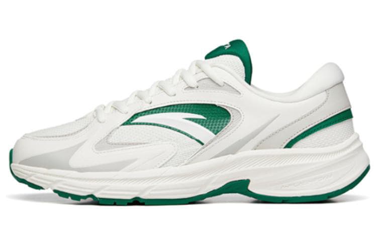 Anta AT952 Breathable Low-Top Sports Casual Shoes Men's White Green Gray