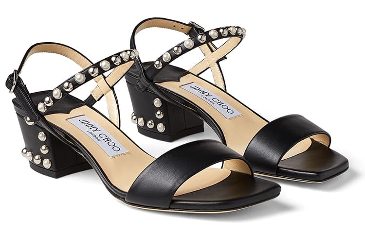 Jimmy Choo Aadra 45 One Strap Sandals Women's Black 6