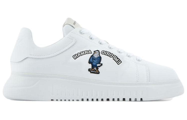 EMPORIO ARMANI Manga Capsule Anti-Slip Wear-Resistant Low-Top Casual Shoes Men's White 3