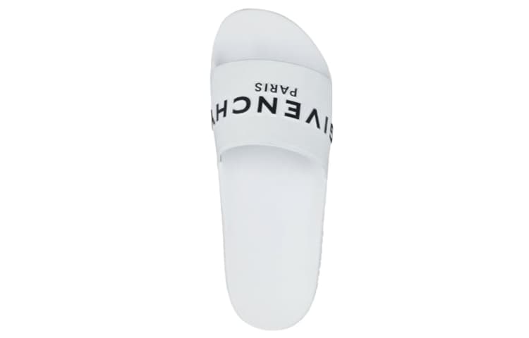 Givenchy Paris Flat Sandals White Black 5